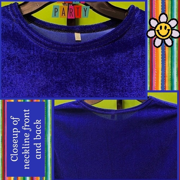 NWOT JRS XL VELOUR STRETCH MINI DRESS SHIMMERY SAPPHIRE BLUE BODYCON LIGHTWEIGHT - Picture 5 of 14